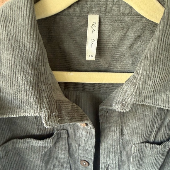 Rylee and cru grey blue corduroy shirt - Picture 3 of 5